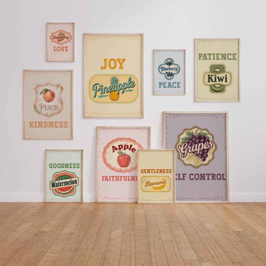 Fruit of the Spirit Printable Christian Wall Art Set Faith Home Decor ...