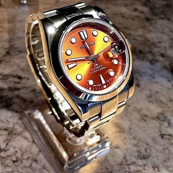 Seiko Mod HAUTE QUALITÉ Cadran Orange Automatique