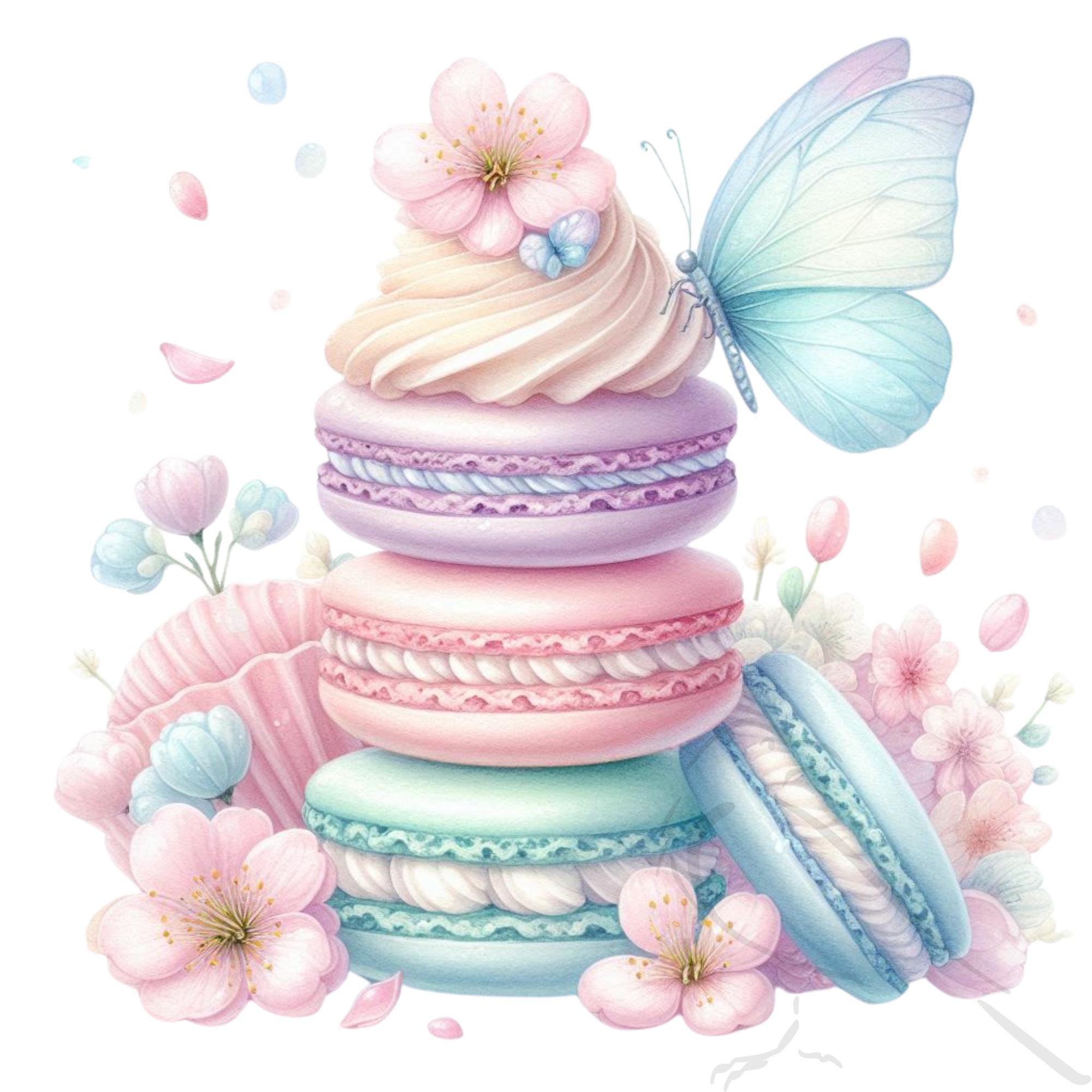 Macaroons Clipart, High Quality Pngs, Printable Watercolor Clipart ...