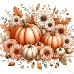 Herbst Clipart, Herbst PNG-Bilder, Herbst Kürbis-set von 18 hochwertigen transparenten