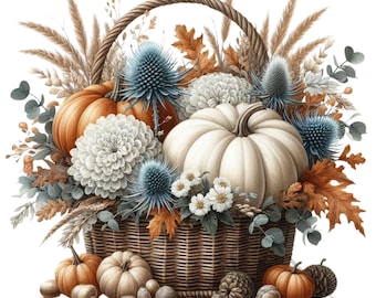 Autumn Clipart Set: Fall PNG Images for Commercial Use