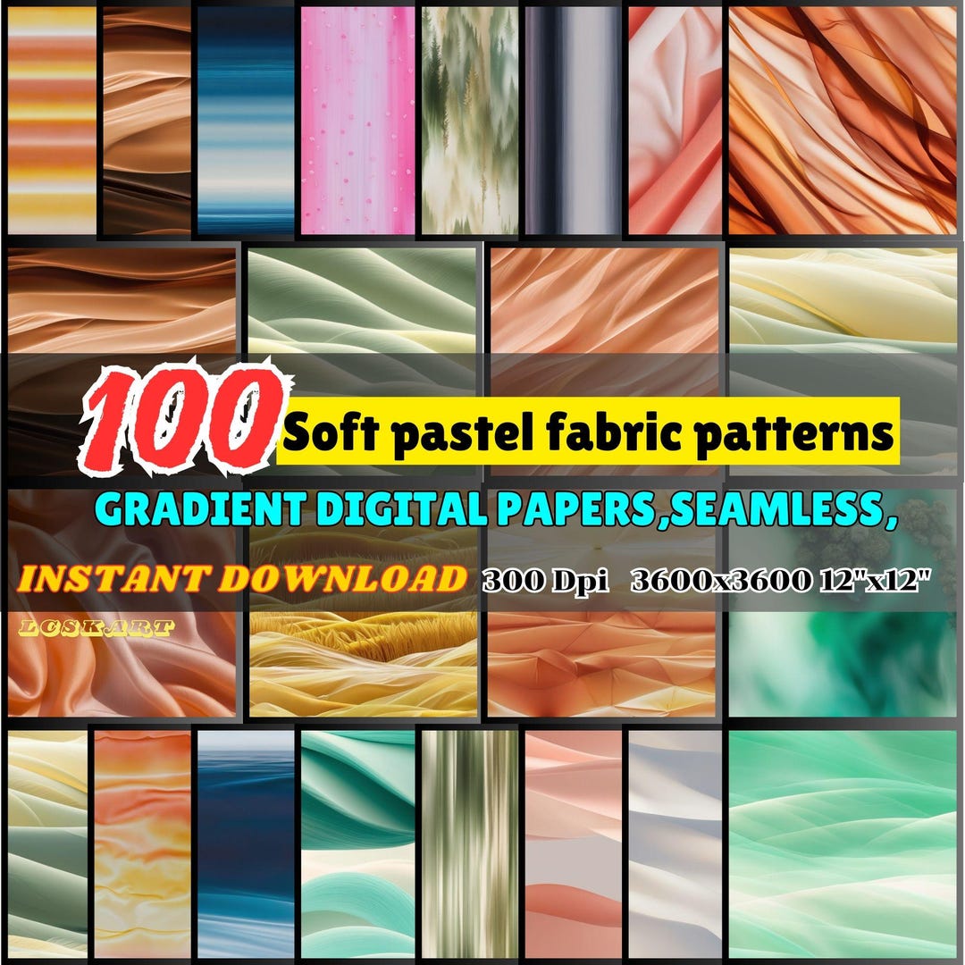 Soft Pastel Fabric Patterns Gradient Digital Papers,seamless, Pastel ...
