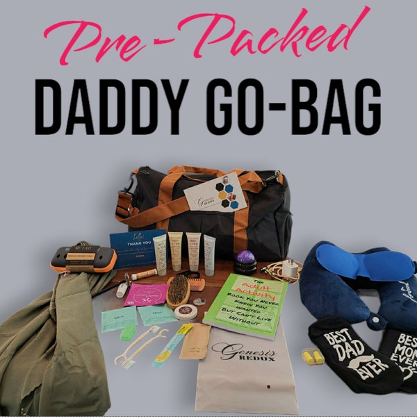 Pre-Packed Hosptial Dad Go-Bag New Dad Survival Kit