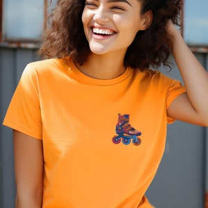 Rollerblade Inline skates Embroidery | Premium Organic Cotton Unisex T-shirt