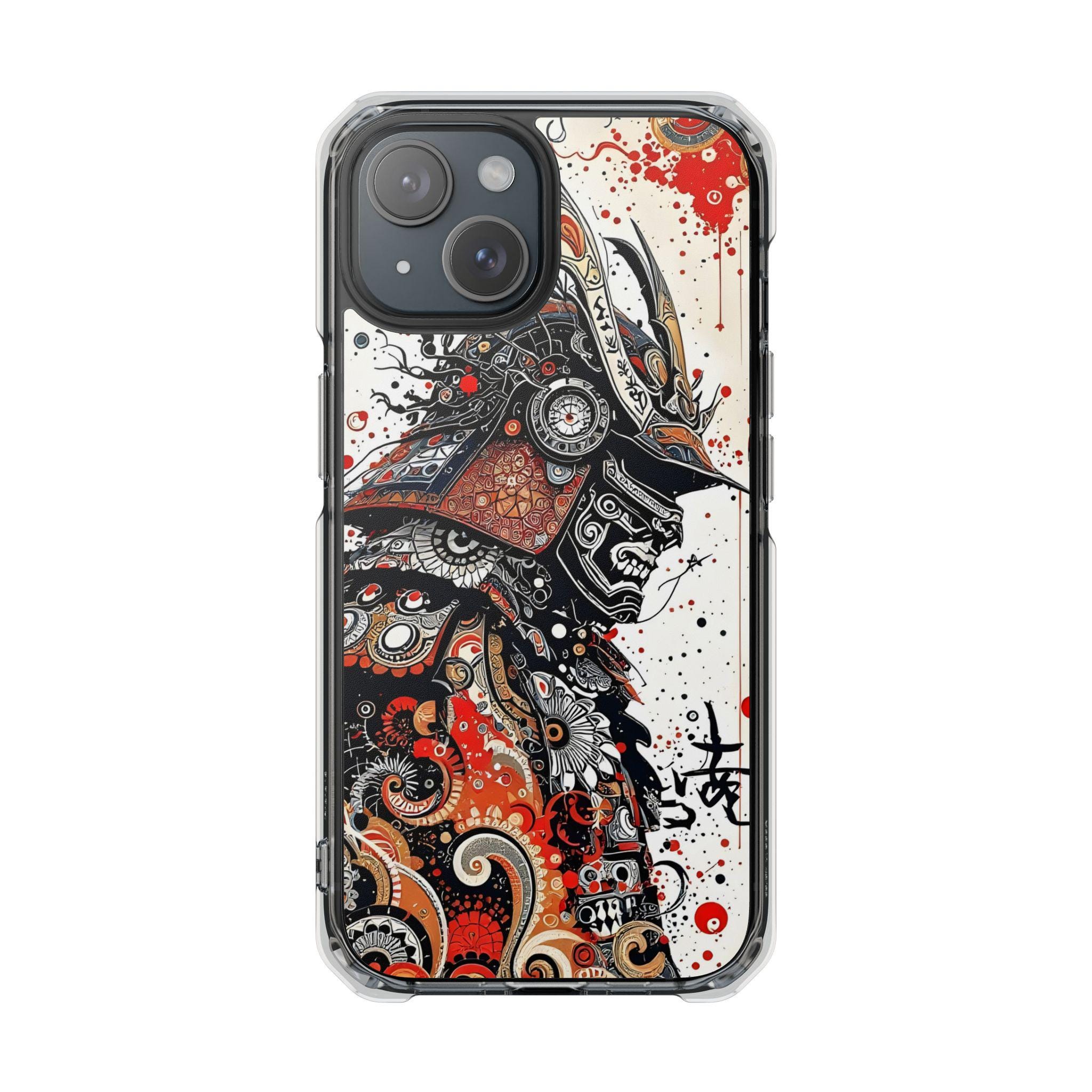 Samurai Art Magnetic Phone Case, Protective Phone Cover, Unique