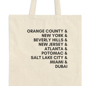 The Real Housewives Tote Bag Gift for Bravo Fans Housewives Shopping Bag for Bravo Merch Pop Culture Gift for Reality TV Fans