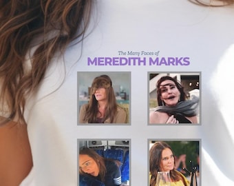 The Real Housewives Meredith Marks Faces Tee Shirt RHOSLC Fan Gift for Bravo Fans Apparel Salt Lake City t-Shirt Housewives Merch Reality TV
