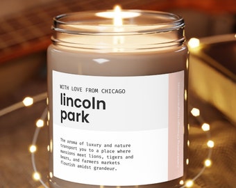 Lincoln Park Candle Chicago Neighborhoods Spa Candle Funny Candle Chicago Gifts Lincoln Park Chicago Housewarming Gift Home Decor
