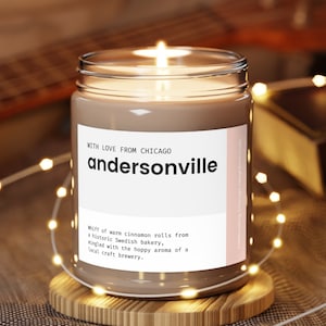 Andersonville Candle Chicago Neighborhoods Spa Candle Funny Candle Chicago Gifts Andersonville Chicago Housewarming Gift Home Decor