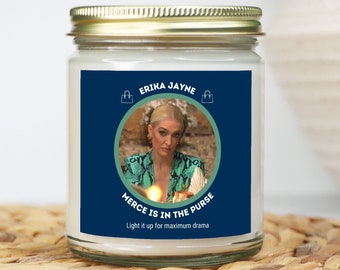 Erika Jayne The Real Housewives Candle Bravo Merch Bravo TV Gifts for Bravo Fans RHOBH Gift Ideas Merce in the Purse Sutton Stracke