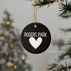 Rogers Park Chicago Neighborhood Christmas Ornament Holiday Decoration Tree Ornament Chicago Souvenir Gift for Chicago Moving to Chicago