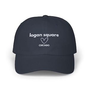 Casquette de baseball brodée Logan Square Chicago Quartier de Chicago Ville venteuse Ville des vents Cadeaux sur le thème de Chicago Chapeaux de Chitown Souvenir de Chicago