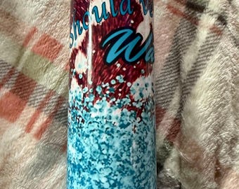Cow Print Tumbler | Glitter 'Warning' Drinkware, Gift for Besties