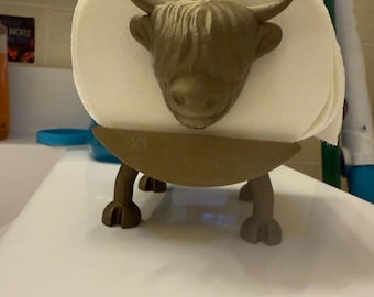 Highland Cow Toilet Paper Holder: Western Bathroom Decor