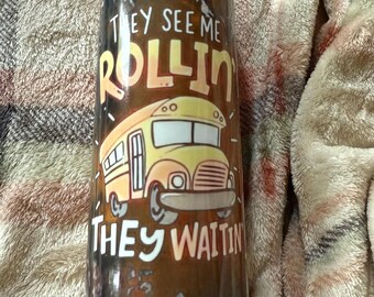 Funny Bus Driver 20oz Sublimation Tumbler: Travel Cup