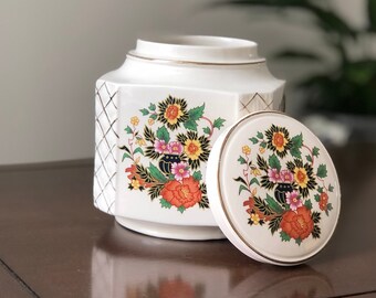 Vintage Sadler Porzellan England China Teedose Deckeldose Keksdose