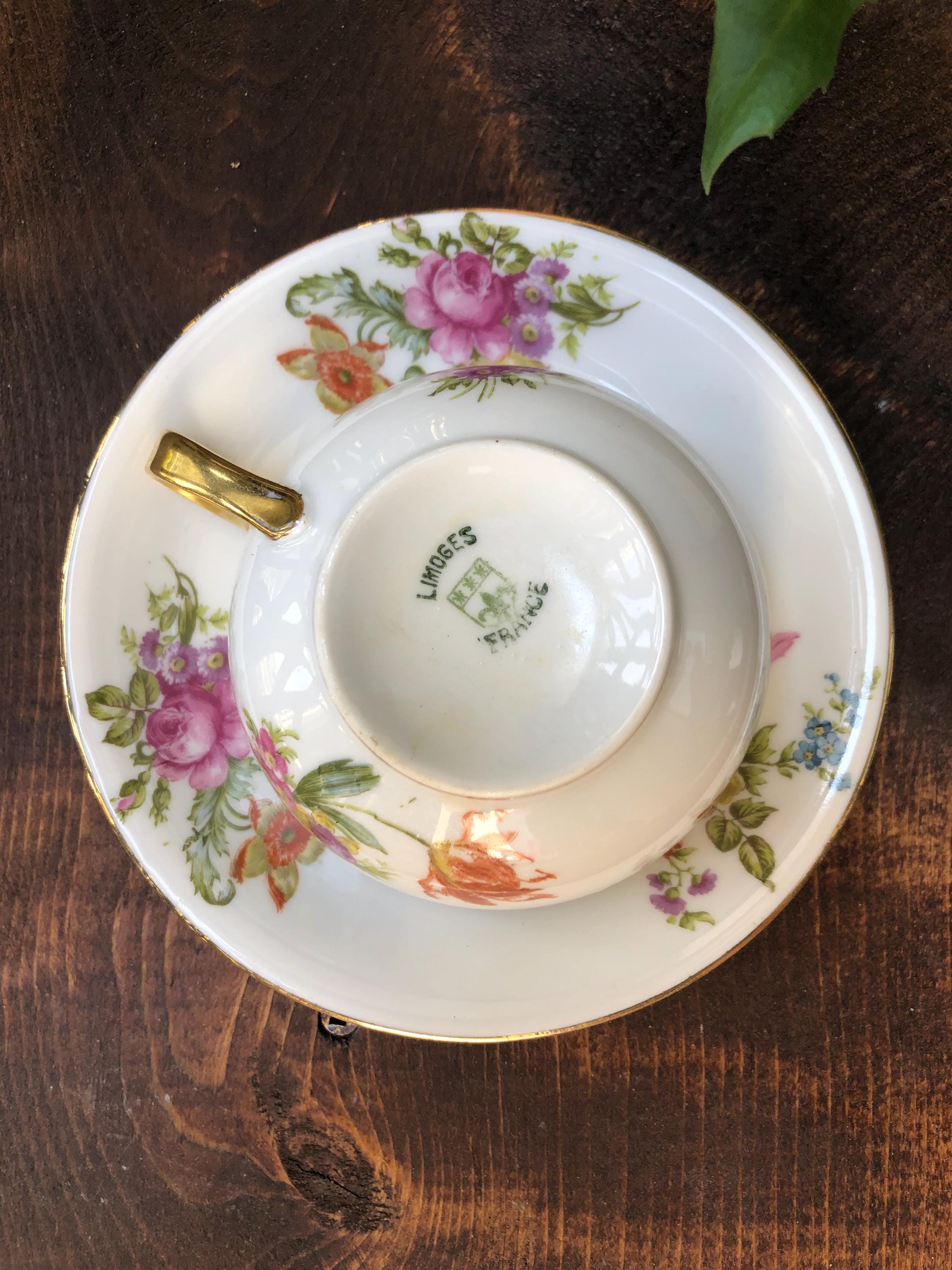 Vintage Limoges Fine Bone China Elite Works Tea Cup and Saucer. Made in ...