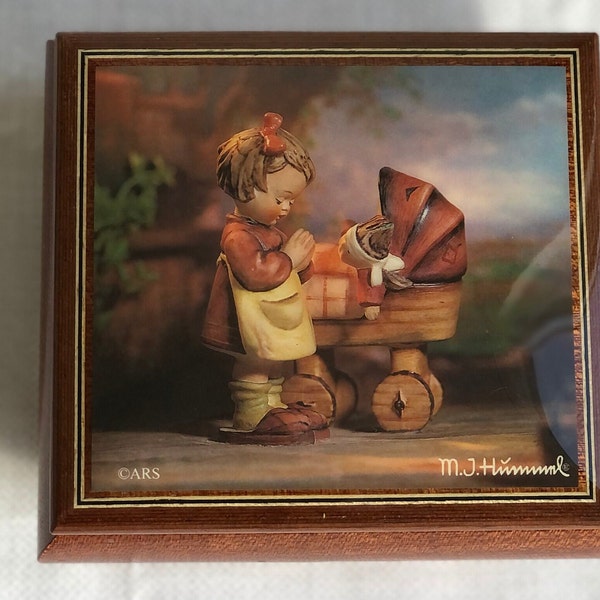 Vintage Authentic Music Box, M J Hummel, Featuring the Song Brahms Lullaby.