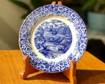 Old Blue Castle日本製ブルーアンドホワイトのテーブルウェアシリーズ Barratts Old Castle Blue 8 Inch Plate England - Etsy Canada