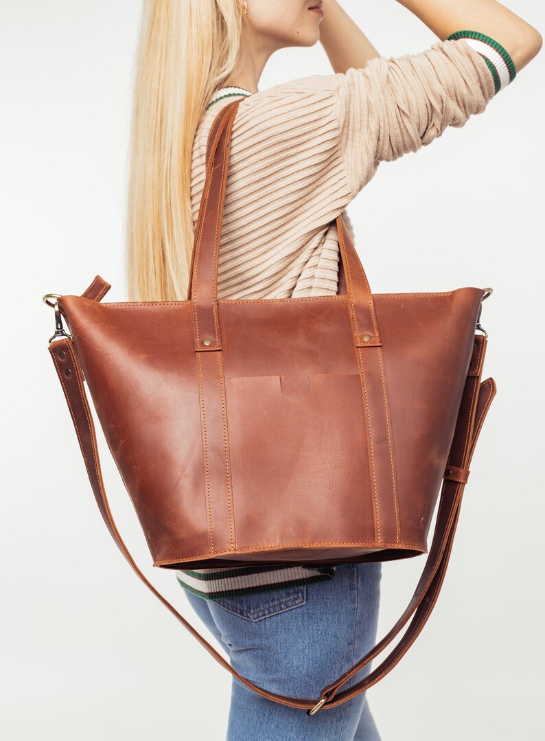 Womens Laptop Bag for Work Personalized Leather Tote Bag Etsy