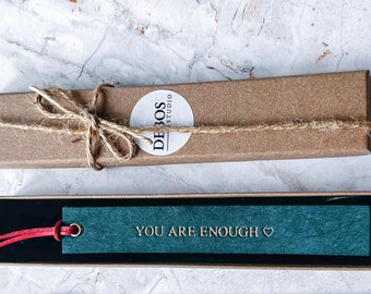 Personalized Leather Bookmark: Custom Stamped Reader Gift for Leather Anniversary, Christmas or Fathers Day