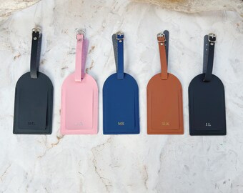 Personalized Vegan Leather Luggage Tag: Debossed Travel Gift