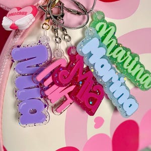 Backpack Tag Personalized Backpack Name Tag Custom Bag Nameplate Bog Bag Tag Sport Team Bag Keychain Cheer Name Keychain Diaper Bag Name Tag