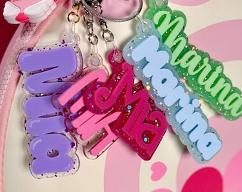 Backpack Tag Personalized Backpack Name Tag Custom Bag Nameplate Bog Bag Tag Sport Team Bag Keychain Cheer Name Keychain Diaper Bag Name Tag