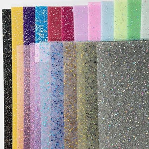 1/8&quot; Acrylic Sheet for Laser Cutting Glitter Acrylic for Sign Making Silver Holographic Hex Glitter Acrylic Sheet Laser Ready 3mm Acrylic