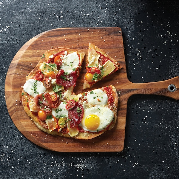 Personalized Acacia Wood Pizza Peel That Works as a Cutting Board, Charcuterie Board, and More; With Custom Engraving By Ironwood Gourmet