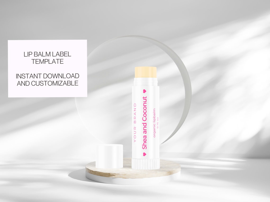 Lip Balm Label, Lip Balm Canva Template, Editable Lip Balm Label ...