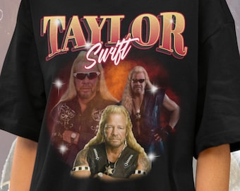 Taylor Swift Dog The Bounty Hunter Chemise, Chemise bootleg des années 90, Sweat à capuche drôle Taylor Swift, Chemise déarticulée, Tee-shirt graphique rétro, T-shirt Meme