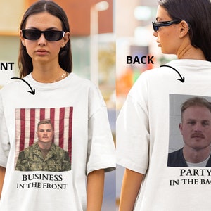 Business In The Front Party The Back Zach Bryan Mugshot Shirt, Funny Zach Tour Merch, Country Music Fan Gift, Zach Bryan Shirt Meme Women's afbeelding 1