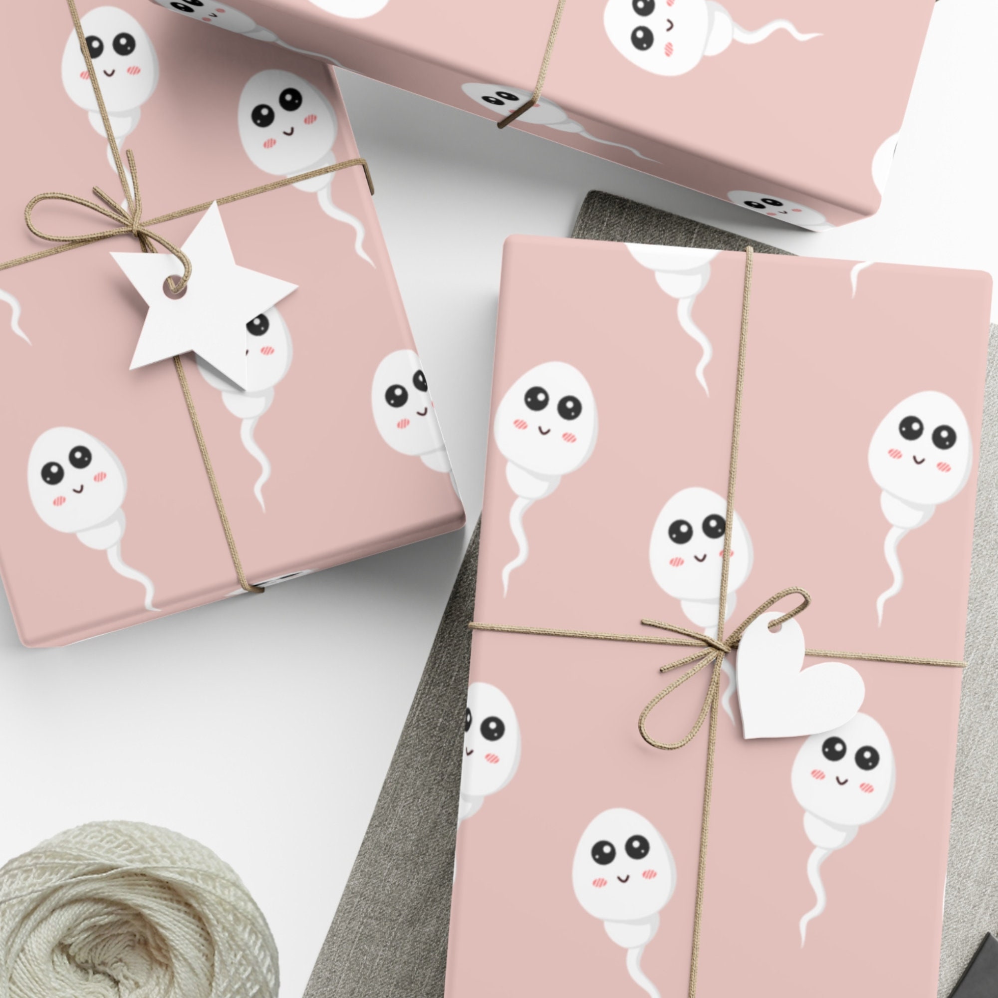 Funny Baby Shower Wrapping Paper, Funny Wrapping Paper, Gender