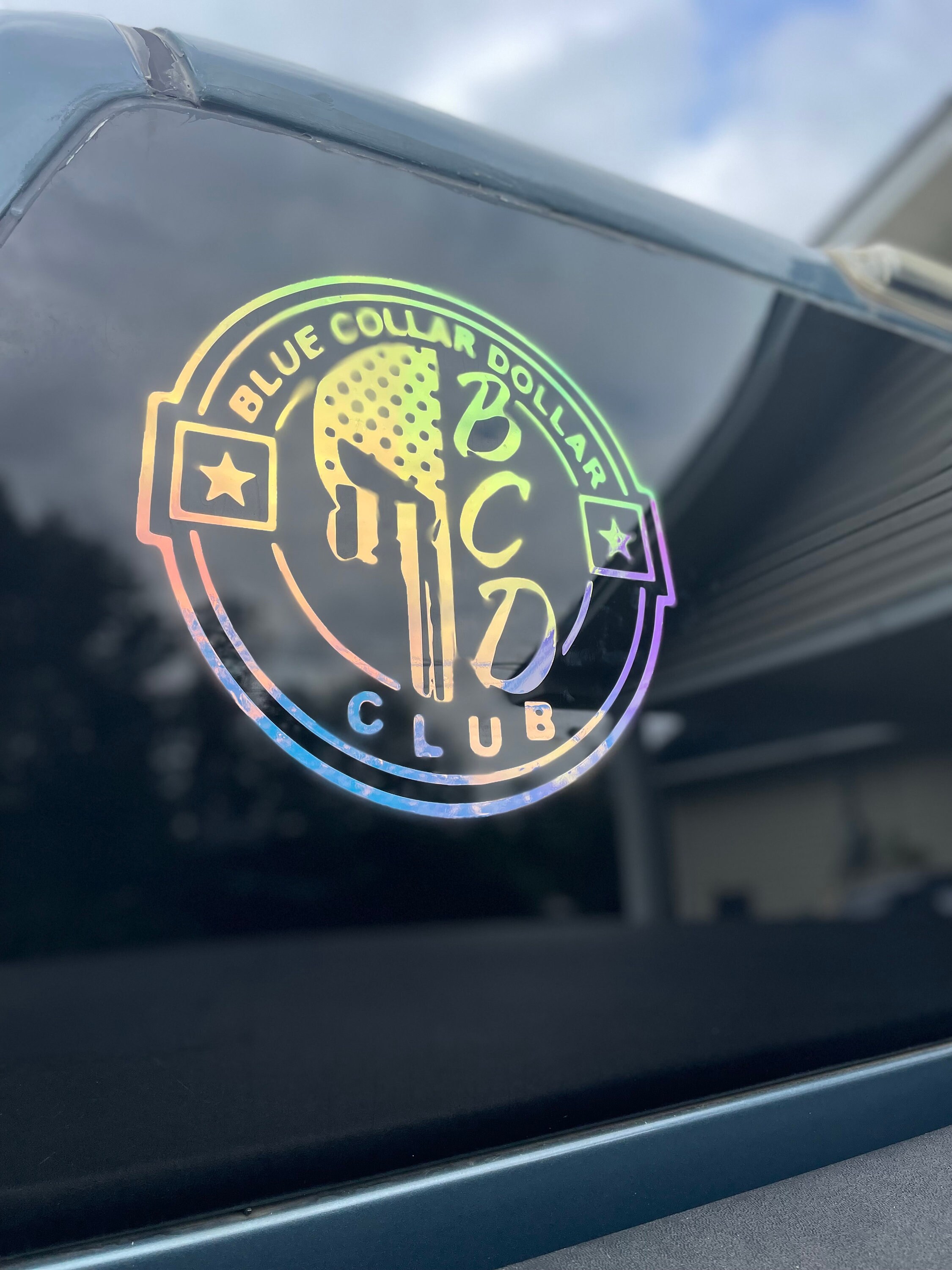 Blue Collar Dollar Club Window Decal