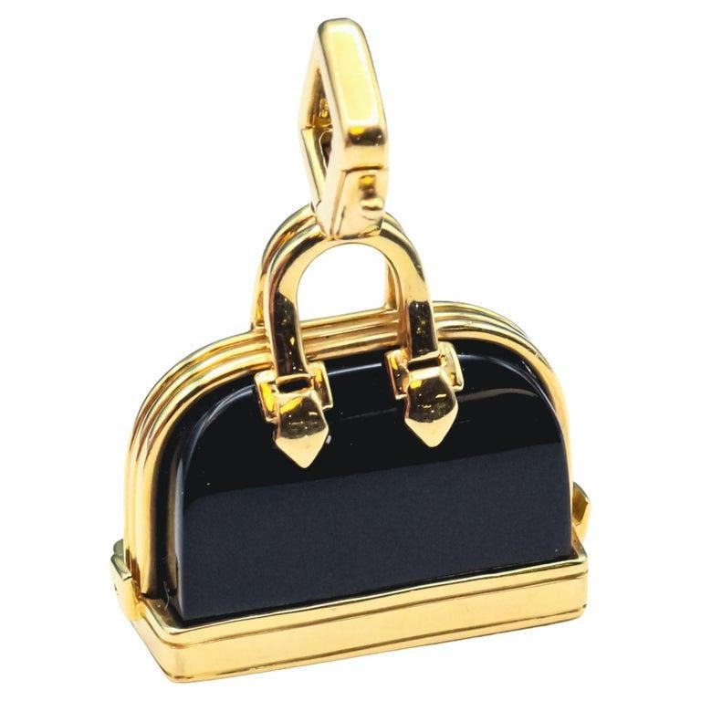 Louis Vuitton Spotlight Mini Keepall Key Holder and Bag Charm Black Leather & Metal