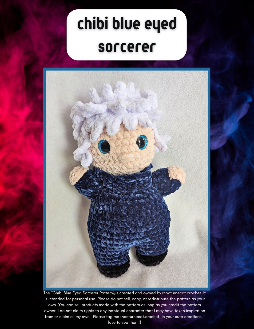 Chibi Blue Eyed Sorcerer Pattern- PDF ONLY - Etsy