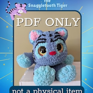 Minhwa the Snaggletooth Tiger PDF- Tiger Pattern Amigurumi Plushie