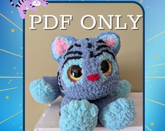 Minhwa the Snaggletooth Tiger PDF- Tiger Pattern Amigurumi Plushie
