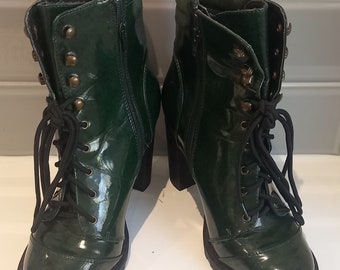 Forest Green Ankle Boots Sizes 6.5 to 7