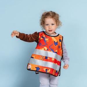 See Me Orange Fox Kids Reflective Safety Vest - High Visibility Children's Outdoor Gear for Walking and Activities