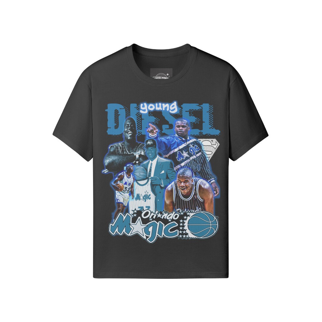 Shaquille O'neal shaq Young Diesel Orlando Magic Graphic Tshirt - Etsy