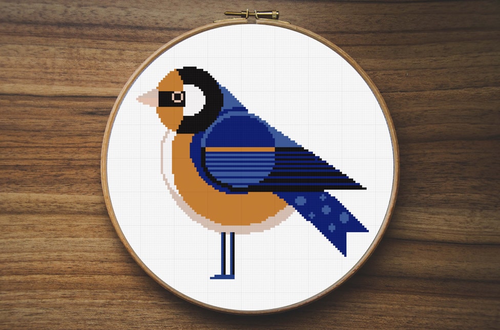 Bluebird Cross Stitch Pattern Modern Easy X-stitch Pattern - Etsy