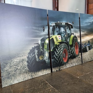 Tableau Claas Arion 660 cadeau pour un fan d'agriculture Qualité supérieure triptyque sur mousse image sur toile affiche Toile image 2