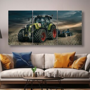 Tableau Claas Arion 660 cadeau pour un fan d'agriculture Qualité supérieure triptyque sur mousse image sur toile affiche Toile image 8
