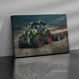 Tableau Claas Arion 660 cadeau pour un fan d'agriculture Qualité supérieure triptyque sur mousse image sur toile affiche Toile image 3