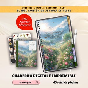 2026-2027 TJ Asamblea de circuito con el superintendente de circuito | El que confía en Jehová es feliz | CACO cuaderno digital e imprimible