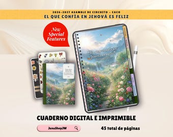 2026-2027 TJ Asamblea de circuito con el superintendente de circuito | El que confía en Jehová es feliz | CACO cuaderno digital e imprimible