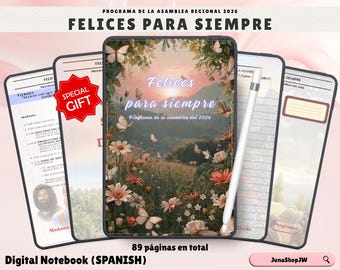 2026 Felices para siempre | Digital Programa de la asamblea regional | Hyperlinked PDF for GoodNotes | Asamblea de los testigos de Jehová