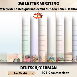JW Letter Writing Deutsch | 9 neue Traktate | 9 New Tracts + Umschläge | Briefvorlagen | German Aleman | Glücklich – für immer